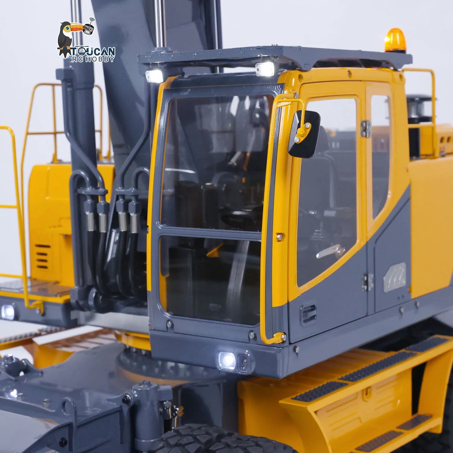 LESU Aoue ET30H 1/14 RC excavadora hidráulica Control remoto Metal con ruedas excavadora sistema de luz ESC RC camión para adultos juguetes RC