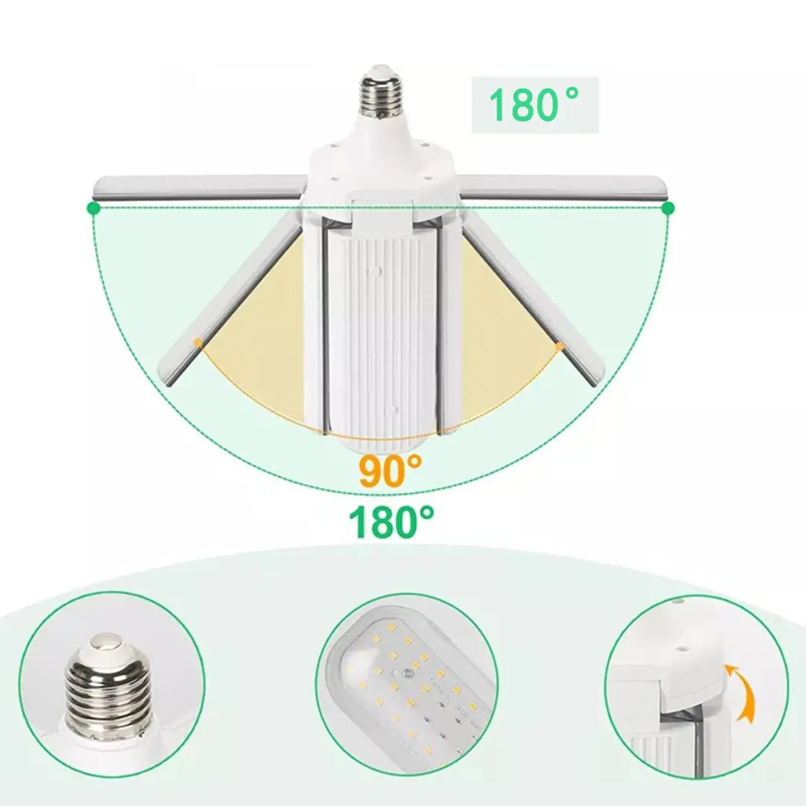 Foldable LED Grow Light Full Spectrum E27 for Plant Vegetables Greenhouse