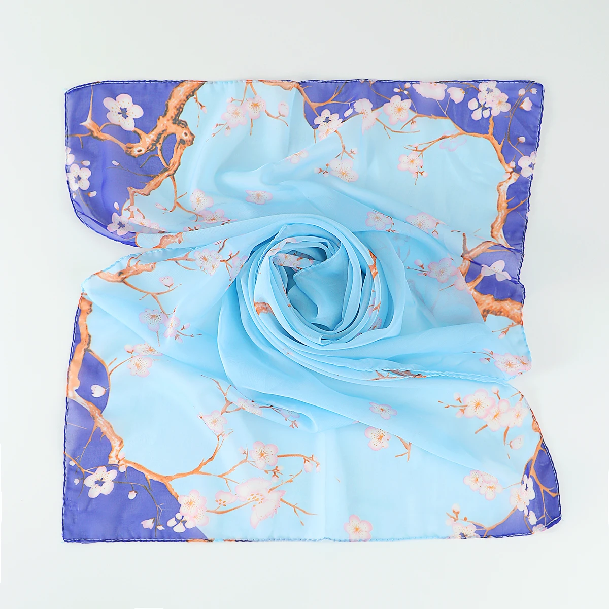 Écharpe florale d'été pour femmes, bandana en mousseline de soie, châle élégant, hijab, foulard de plage, nouvelle collection