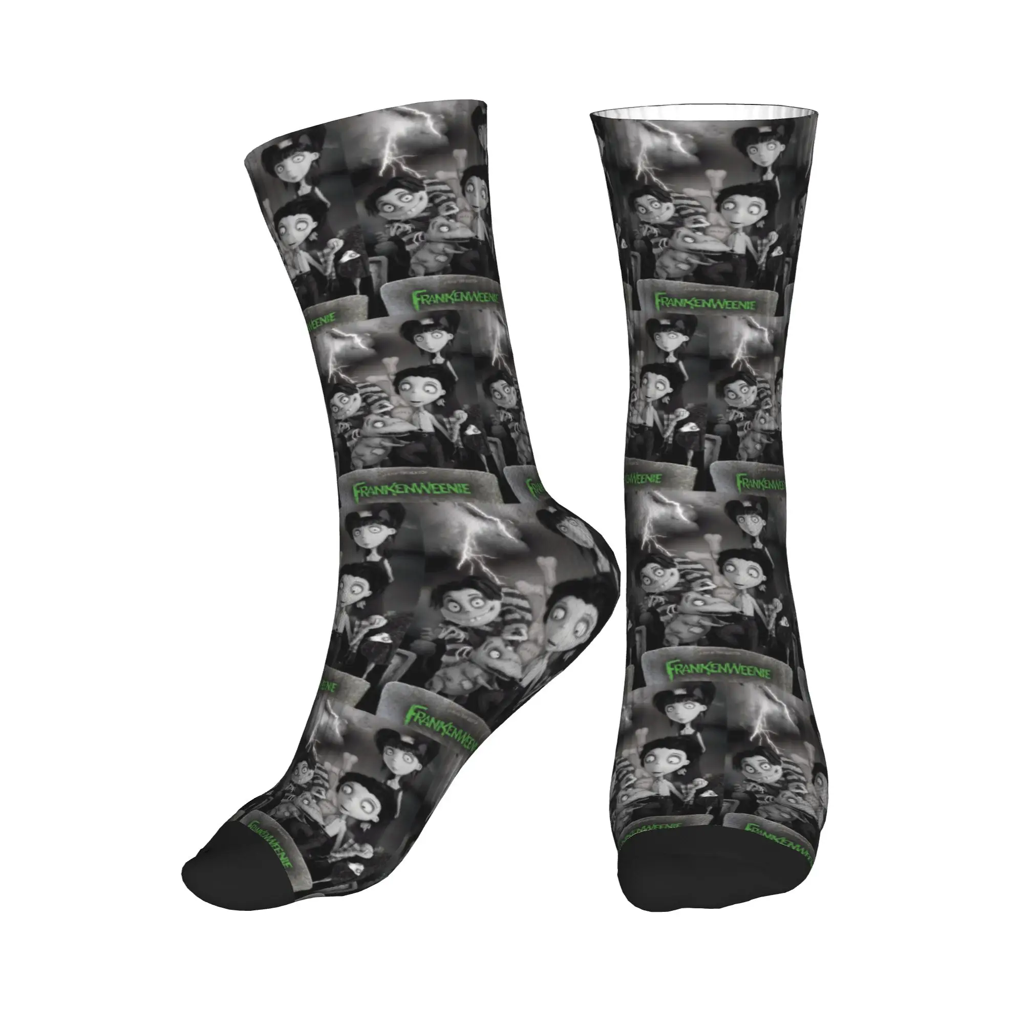 

All Seasons Frankenweenie Sport Middle Tube Socks Sweat Absorbing Crew Socks Funny Stockings for Men Women