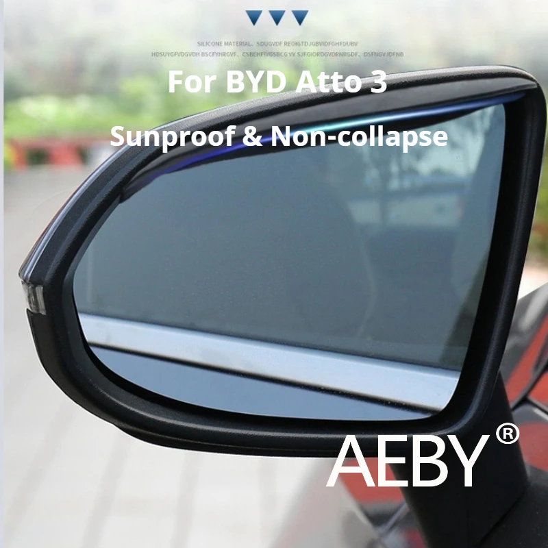 

AEBY For BYD Atto 3 Smart Driving Edition 2025 Rearview Mirror Rain Cover Car Accessories,Smoke Wind Deflector Set,Rain Guard