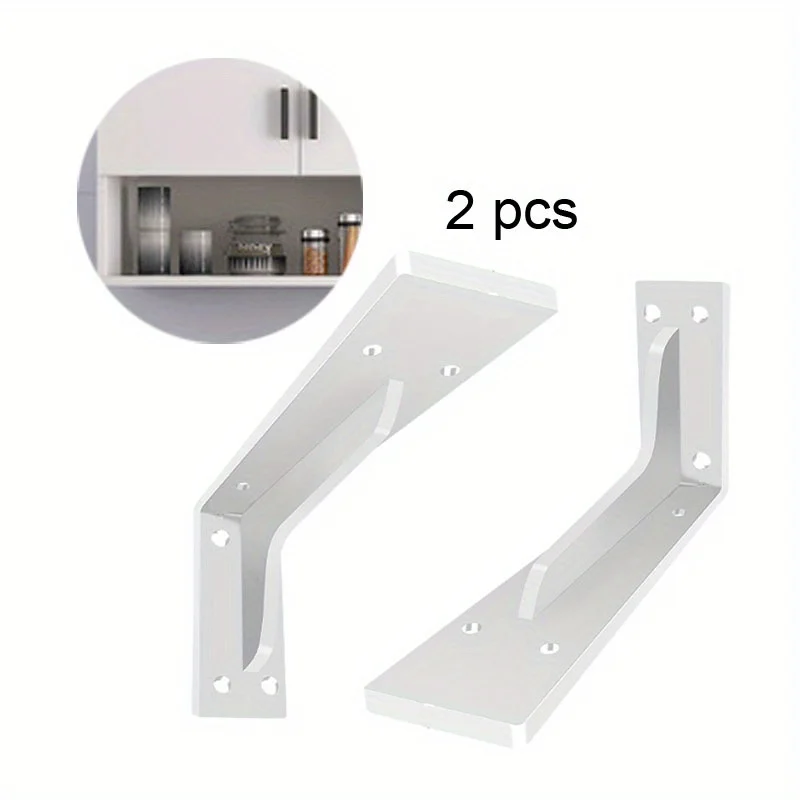 

2pcs Wall Mount Floating Shelf Brackets L Bracket for Shelves Heavy Duty Thickened and Widen Hidden Brace Joint Angle Brackets
