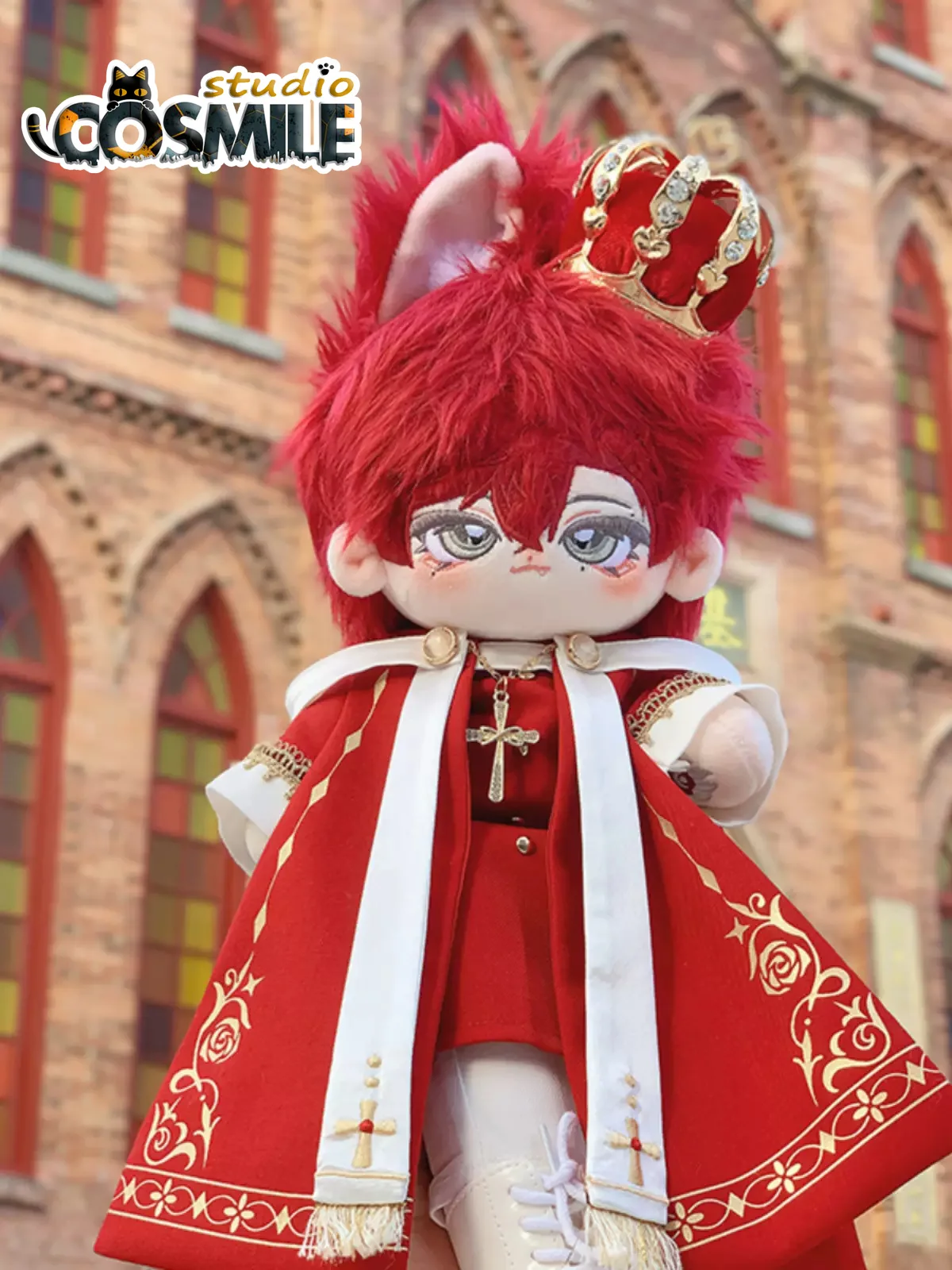 Knight Red Pope Church Priest Devil Prince Costume Stuffed 30cm Plush Dol Accessories Doll\'s Clothes KN Dec