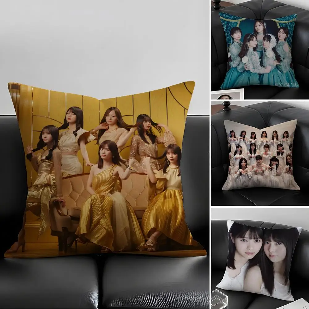 Idol Nogizaka46 Cushion Cover Natural Linen Pillowcase Set, All-in-One Decor for Sofa, Bedroom & Chair