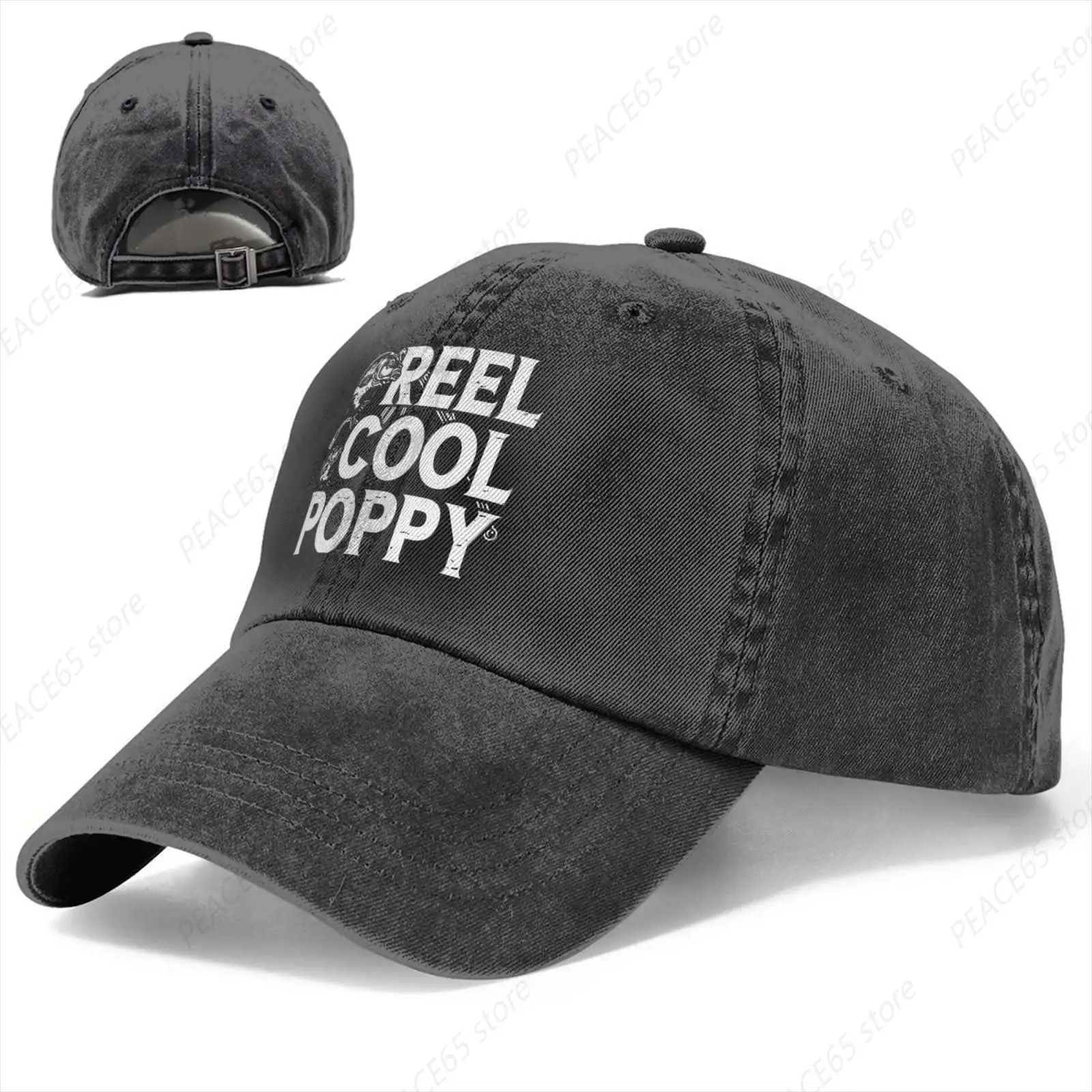 Fishing Reel Cool Poppy Baseball Cap Golf Dad Hat Adjustable Original Classic Low Profile Cotton Hat Men Women