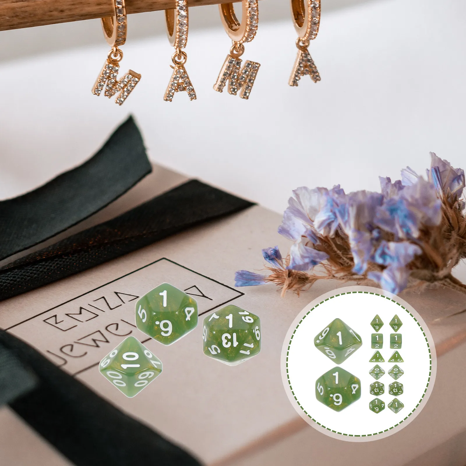 

2 комплекта многогранных цветных игральных костей для настольных игр, большие, с номерами, портативные, миниатюрные, оптом, игровые аксессуары