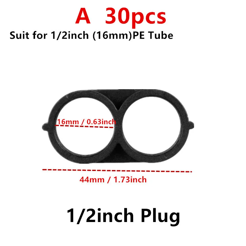 Dn16 Dn20 Wtyczka końcowa do rur PE 16 mm Złączki metryczne do rur Micro Irrigation Dripper Podlewanie zraszaczy