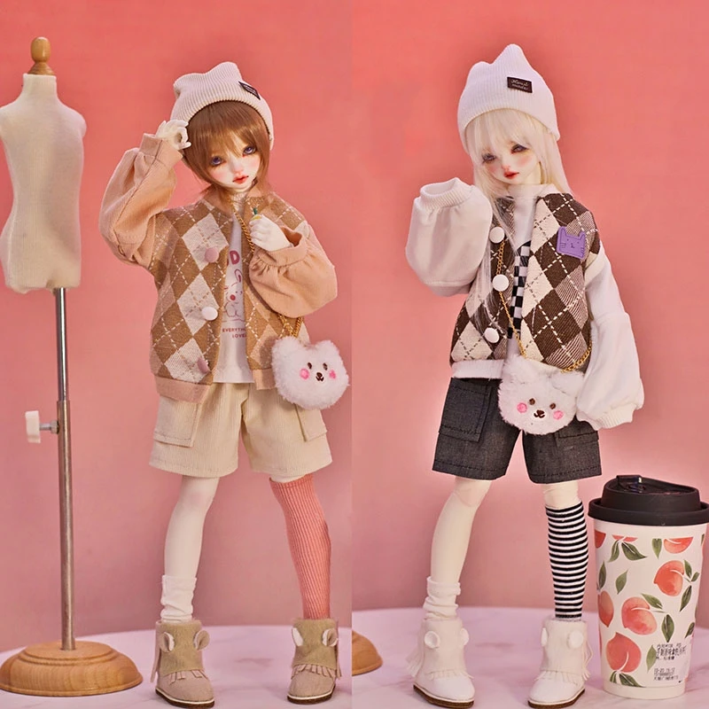 BJD doll clothes for 1/4 size cute doll kitten clothes set doll BJD doll clothes 1/4 accessories (4 points)