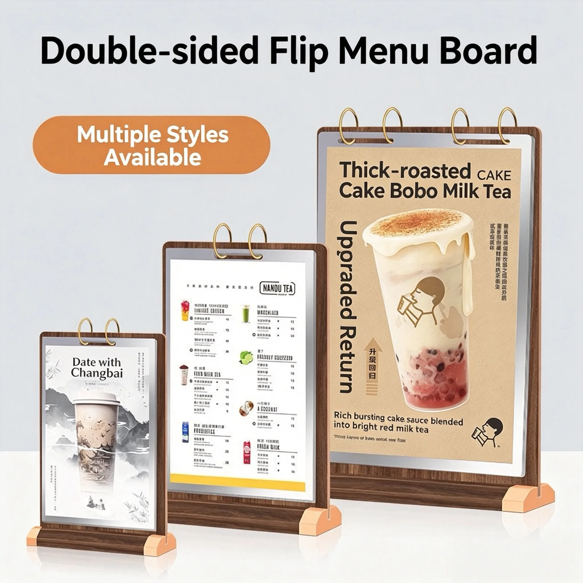 2 PCS A5 148X210MM Page Turning Acrylic Sign Holder Display Stand Restaurant Acrylic Menu Paper Stand Photo Flyer Poster Frames
