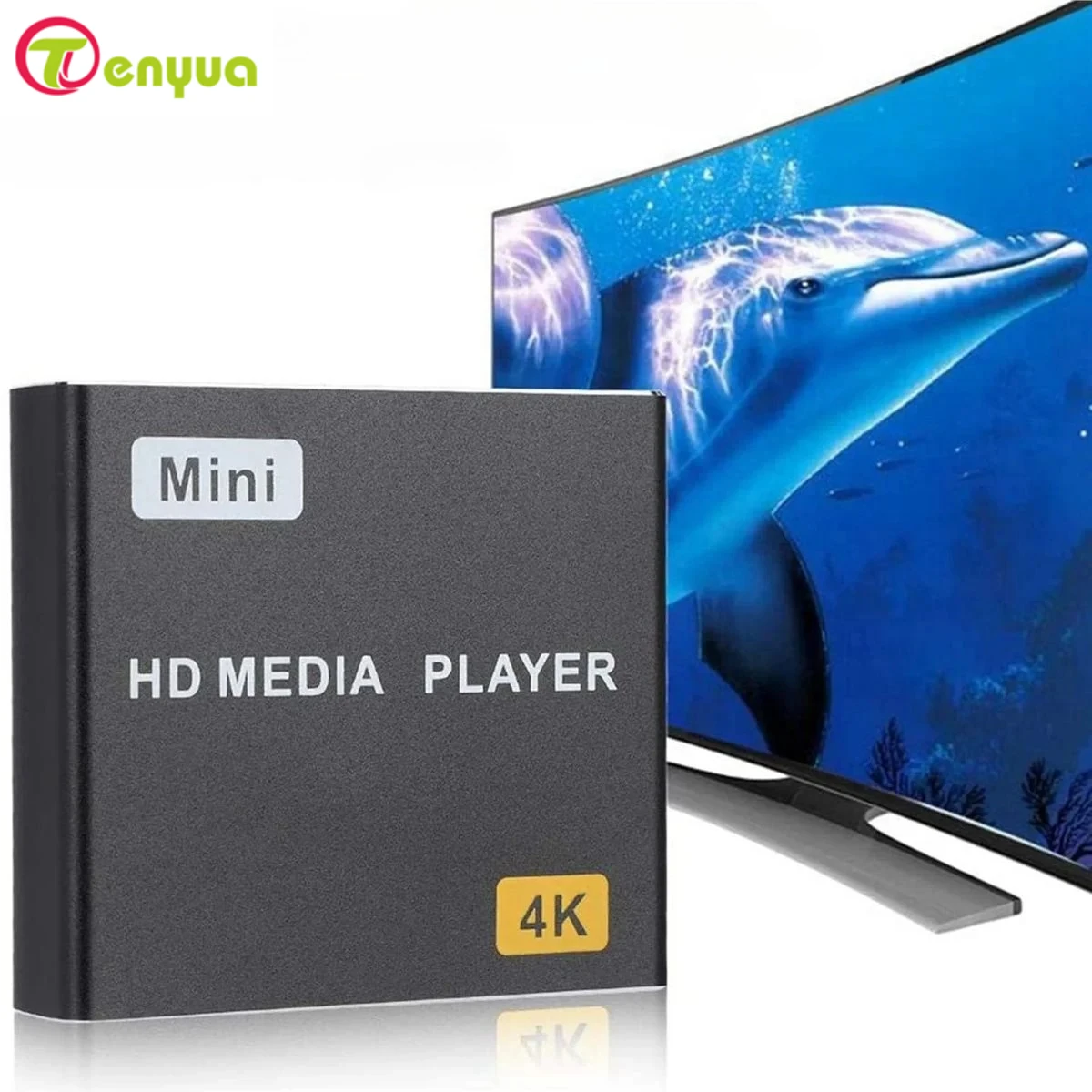 

4k Mini Full HD Media Multimedia Player HD-Compatible USB HDD Media Player For SD U Disk HD AV USB Output Advertising Player