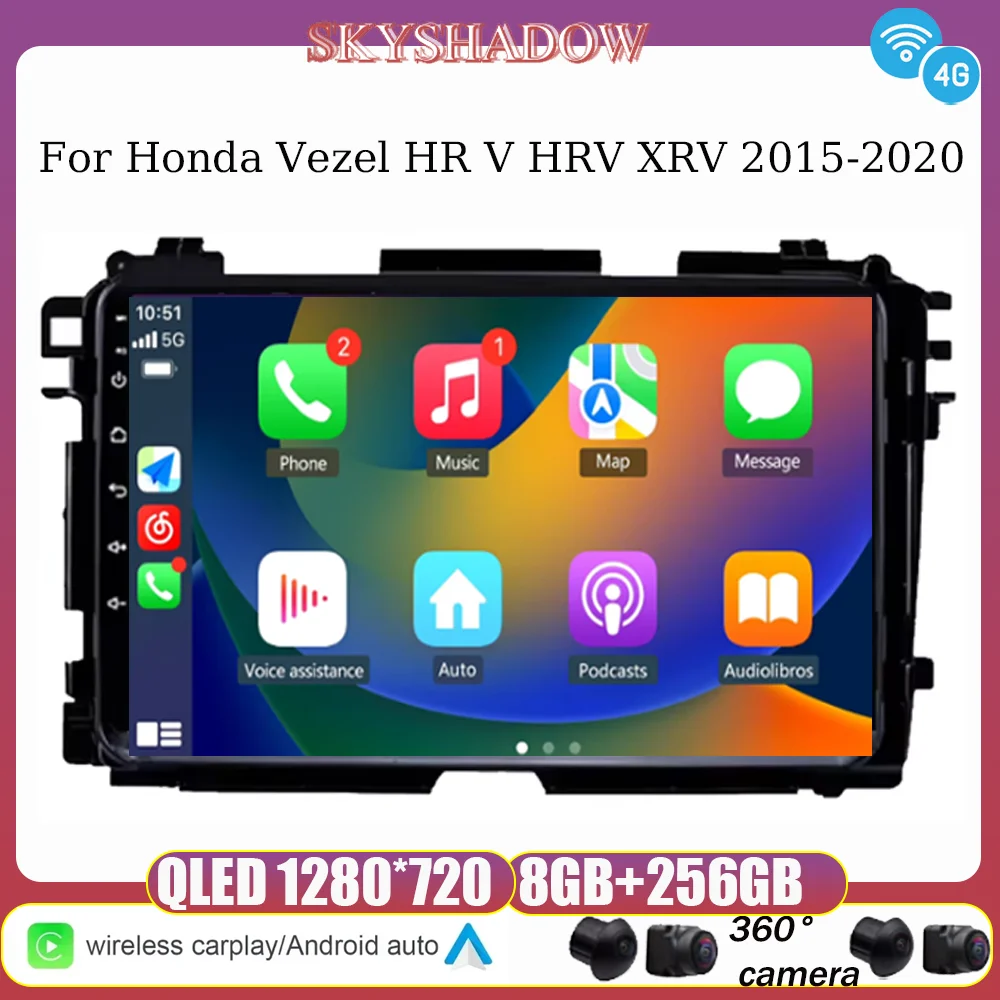 

WIFI Android For Honda Vezel HR V HRV XRV 2015 -2020 Car Radio Multimedia Video Player GPS Navigation Wireless Carplay Stereo 4G
