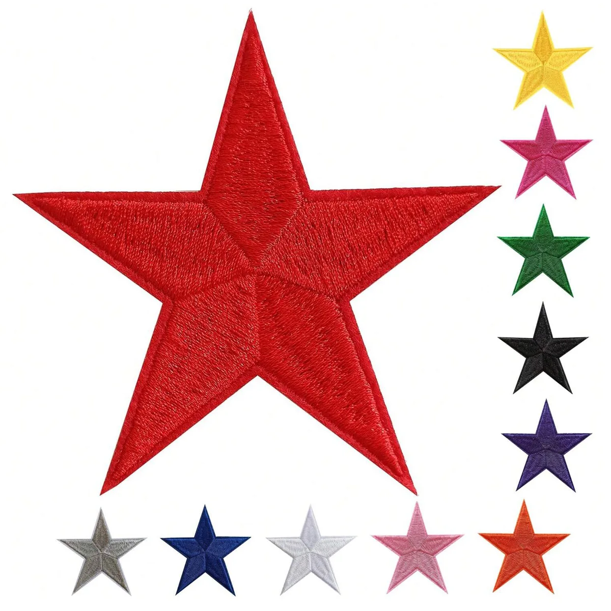 1 Pcs Star Iron on Patches, Cute Embroidered Applique Iron On/Sew On Patches for Clothing, Jackets, Hats,Backpacks, Jeans