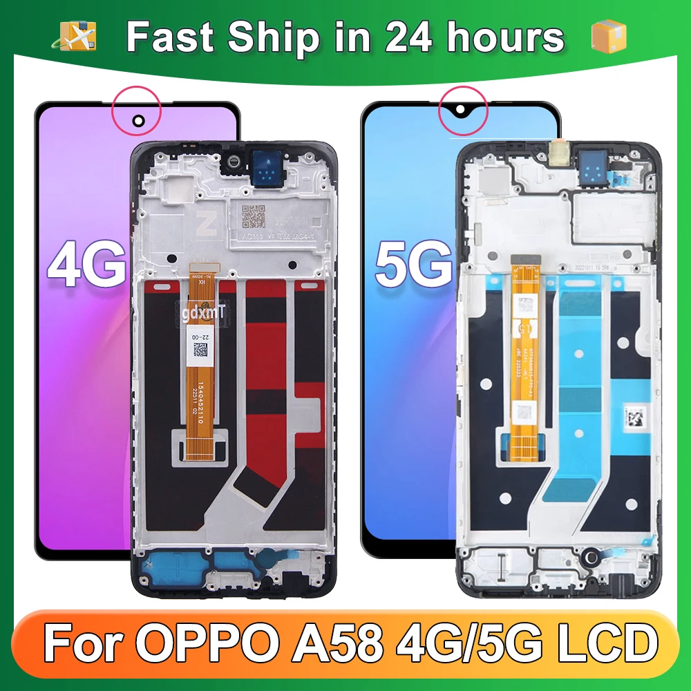 

For OPPO A58 4G 5G CPH2577 For OPPO A58 LCD Display Touch Screen Digitizer Assembly Replacement