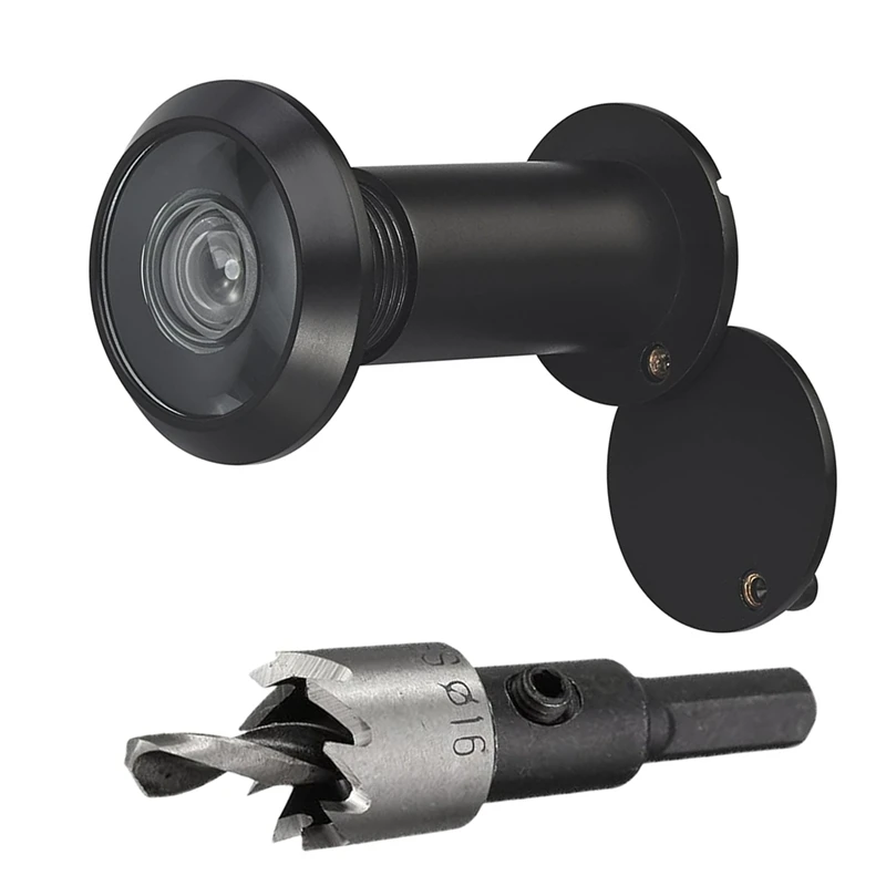 Fori peep solidi ABRE-220 gradi per porta con punta da trapano da 16 mm, spioncino per porta da 0,63 pollici per porta spessa da 1-3/8 pollici a 2-1/6 pollici