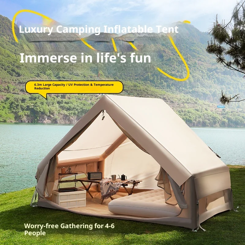 Customized Modern Outdoor Inflatable Waterproof Portable Tent Thickened Large Capacity Camping Family Tent