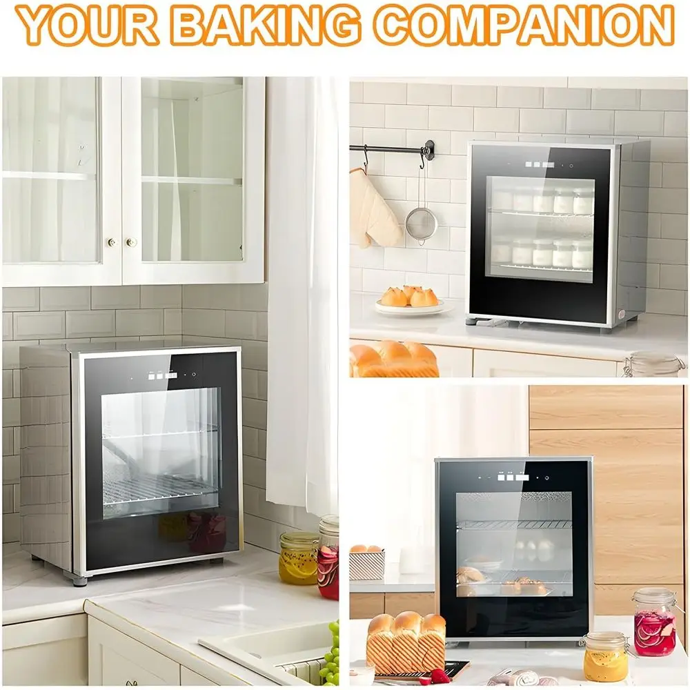 40L Electric Dough Proofer with Temperature and Humidity Control, Double Layered for Sourdough Starter