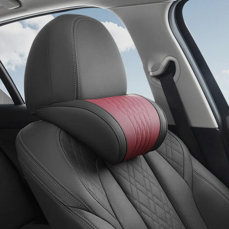 Car headrest waist rest breathable memory cotton neck pillow premium car seat waist cushion cushion embroidery headrest