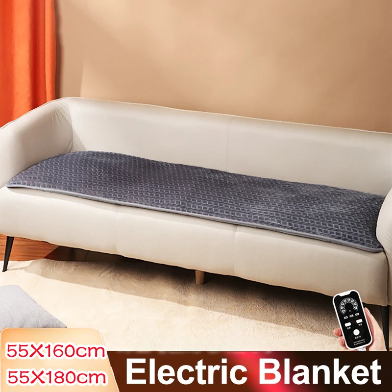 

55X160/180cm Electric Blanket Woolen Thicker Heater Heated Mattress Thermostat Travel Heating Mat Winter Body Warmer For RV SUV