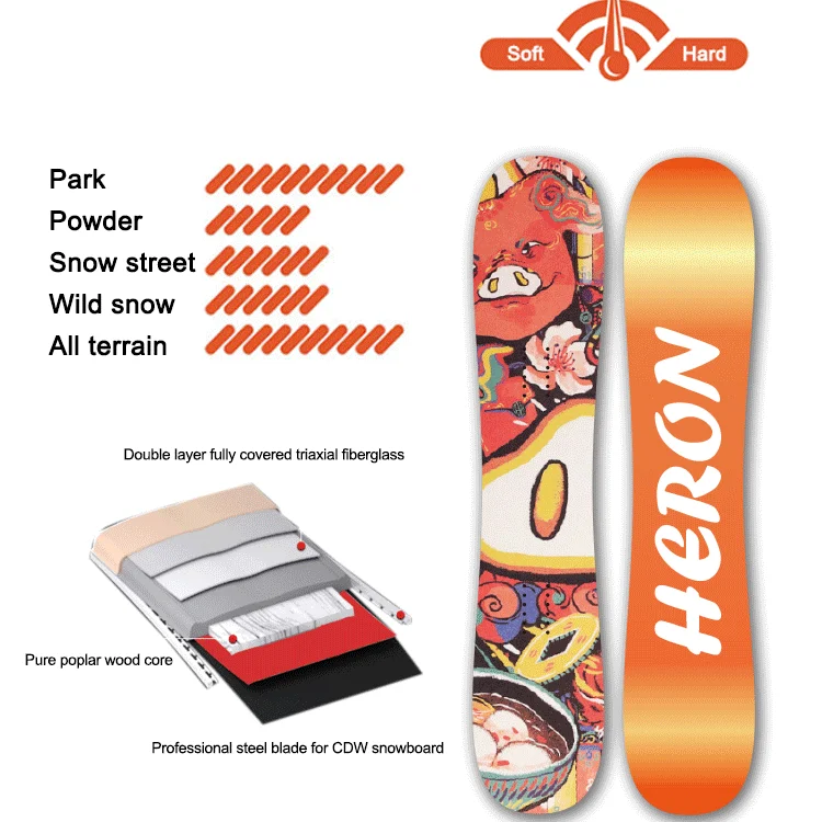 Customize All Mountain Snowboard Freestyle Snowboard hybrid Camber Rocker Snowboards with Sintered Base