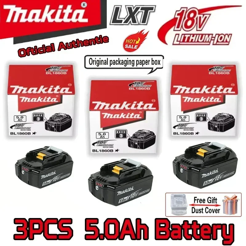 100% Originele Makita Batterij, Makita 18V Gereedschap Batterij Voor Makita DDF487 DGA404 DTW700 DTD173 DHP487 DJV182 Met DC18RC Lader - afbeelding 1