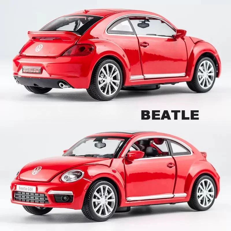 

1:32 Beetle GSR Alloy Diecast Model Car Model Sound & Light Toys For Kids Cute and Compact Christmas Gifts