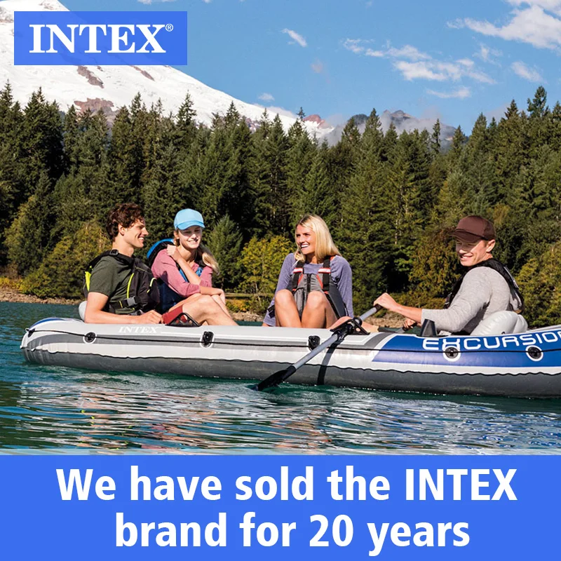 INTEX 68325 EXCURSION 5 INFLATABLE WATER  SPORTS   BOAT SET  FOR DRIFTING