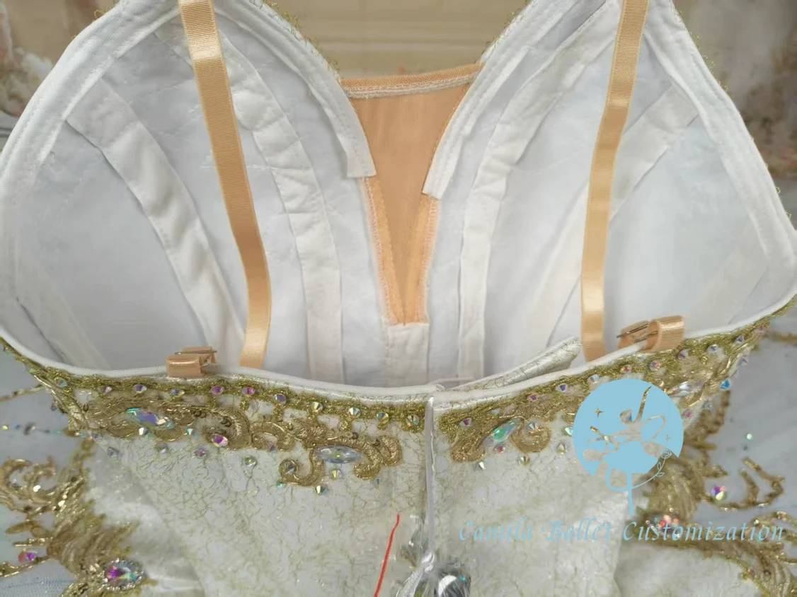 新しくカスタマイズされた乳白色の眠れる森の美女シルバーの妖精人形青い鳥Fバレエパフォーマンスチュチュスカート大人と子供