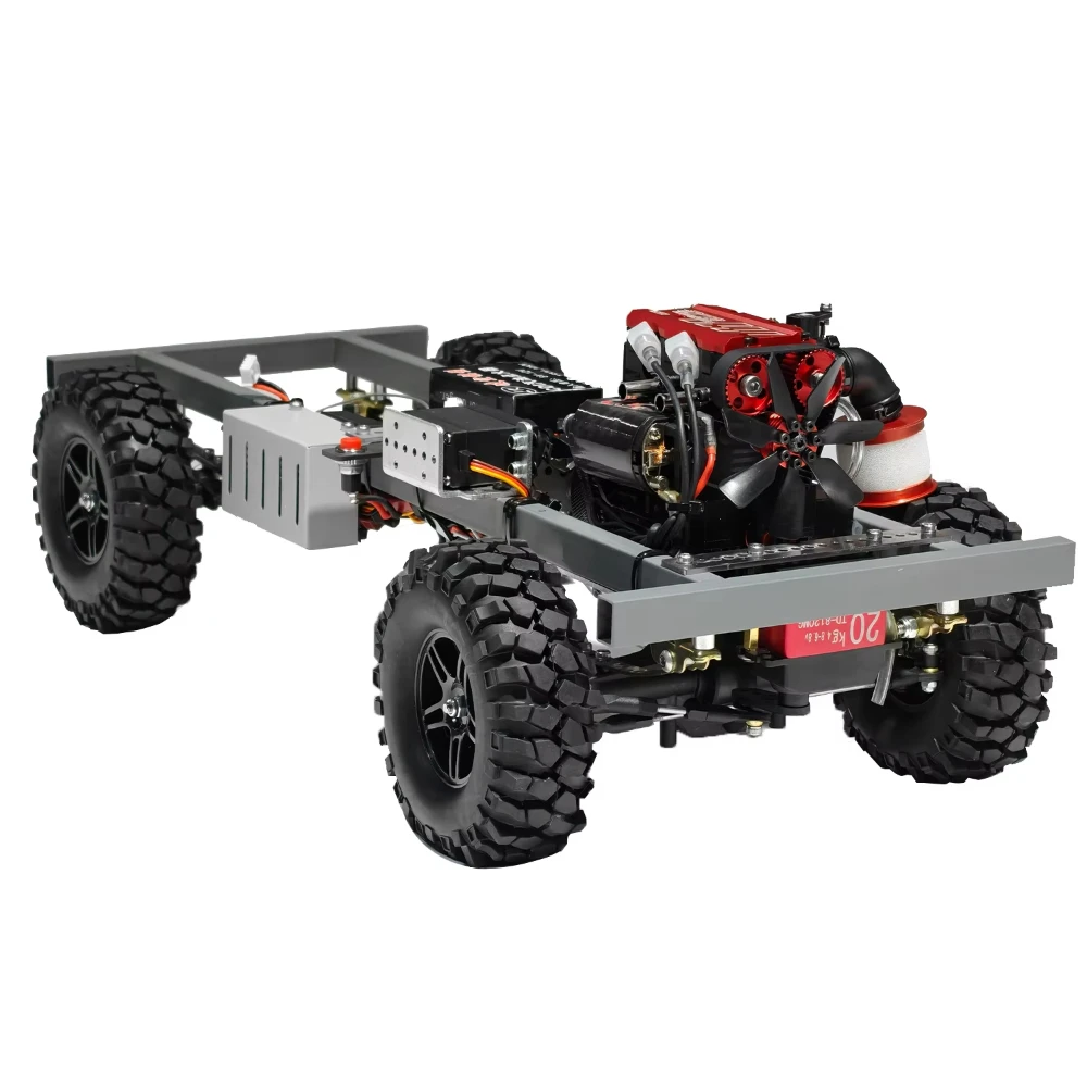 TOYAN 4WD L200AC Two-cylinder Methanol Four-wheel Drive Frame Kit Homemade Fuel Model Remote Control Car Chassis Gearbox Toy