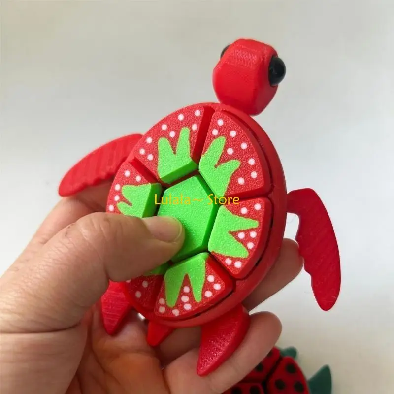 

Y4QA 3d Printing Turtles Fruit Theme Keychain Hangings For Key Decoration And Anxiety Management Press Keychain for Backpack