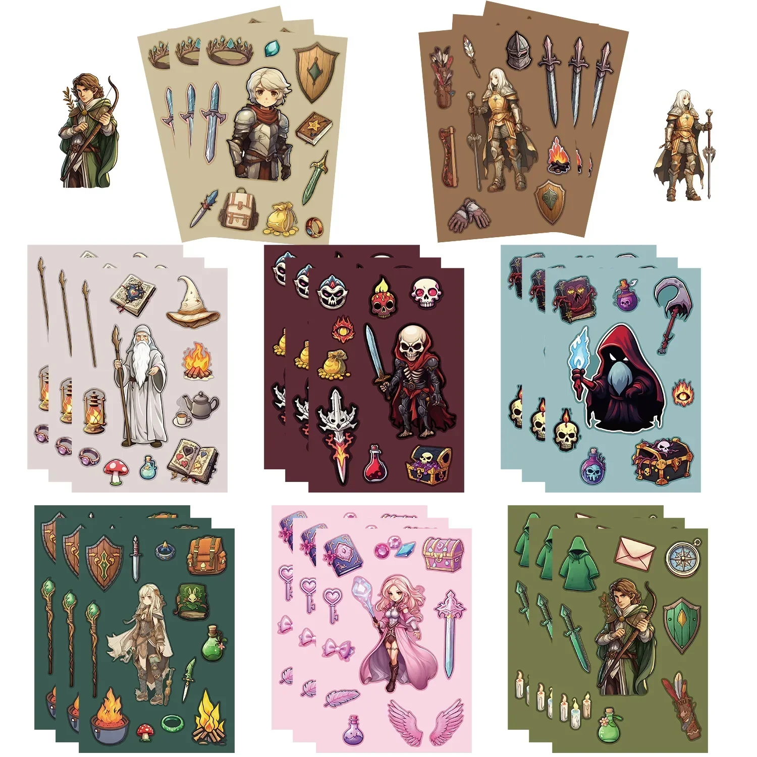 8PCS Adventurer Collage Stickers DIY Handbook Small Card Phone Case Decoration Korean Ins  Waterproof Stickers