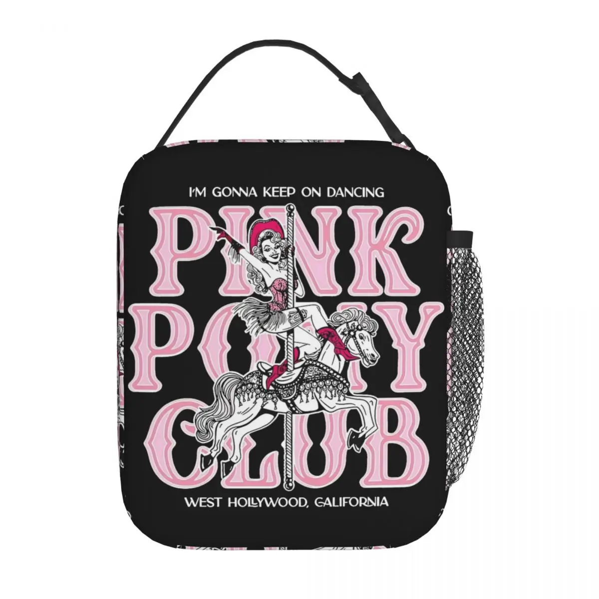 Pink Pony Club Chappell Roan Princess Sac à lunch isotherme pour bureau, sac alimentaire portable, glacière, boîtes à lunch thermiques