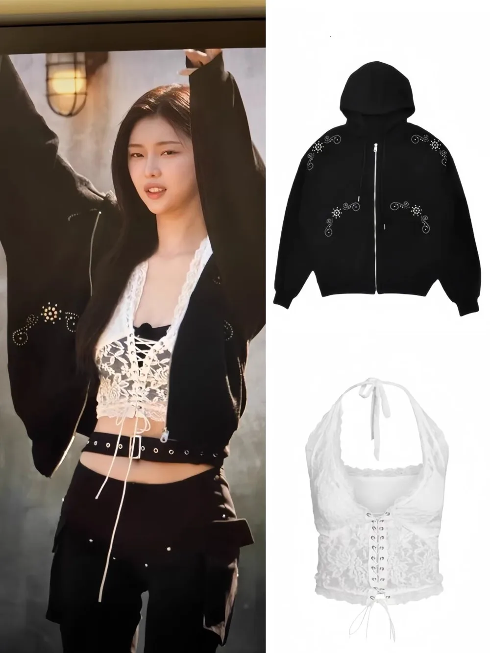 

Loose Women's Bla Hoodie Sweatirt Spring 2025 Cotton Sportswear Casual Outerwear Single Hell Li i Sle