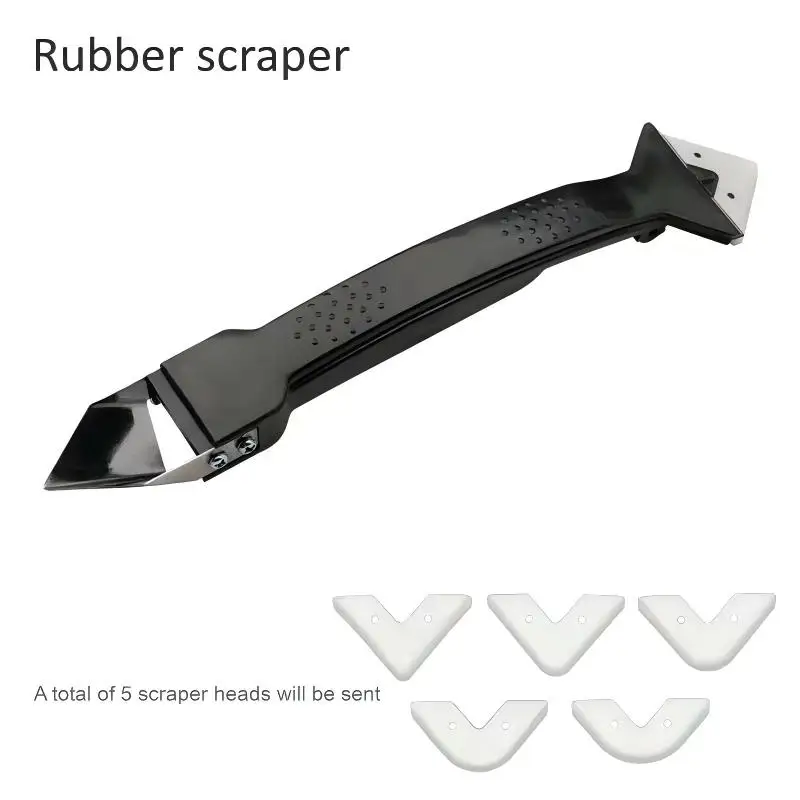 Scratching special deburring rubber plate device, rubber scraping tool, edge trimming multifunctional silicone scraper glass