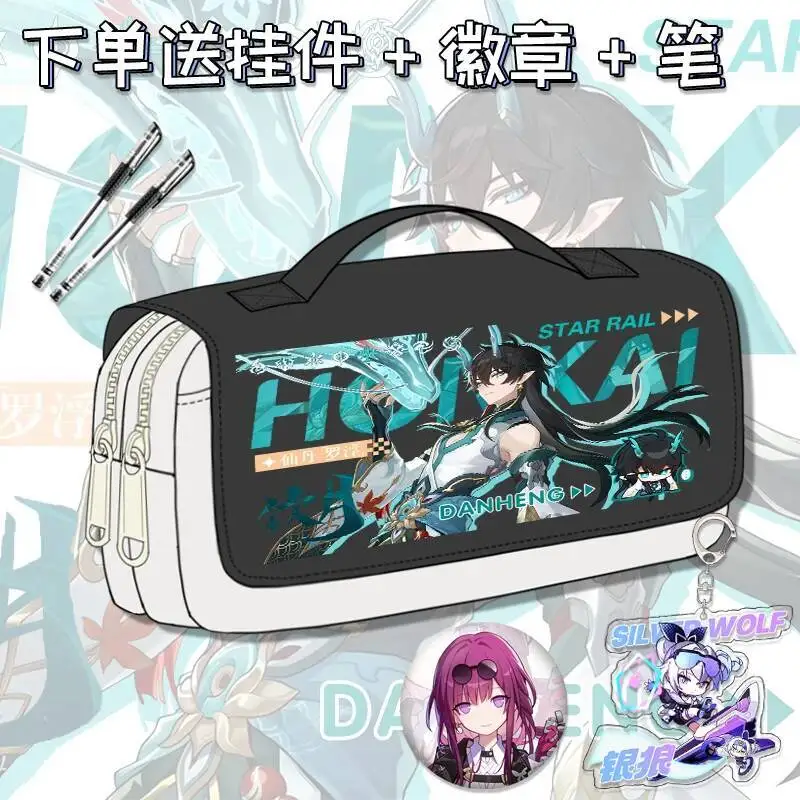 

Anime Game Honkai: Star Rail Cos Robin Aventurine Sparkle Kafka Blade Etc. 2024 Unisex Simple Portable Pencil Case Gift