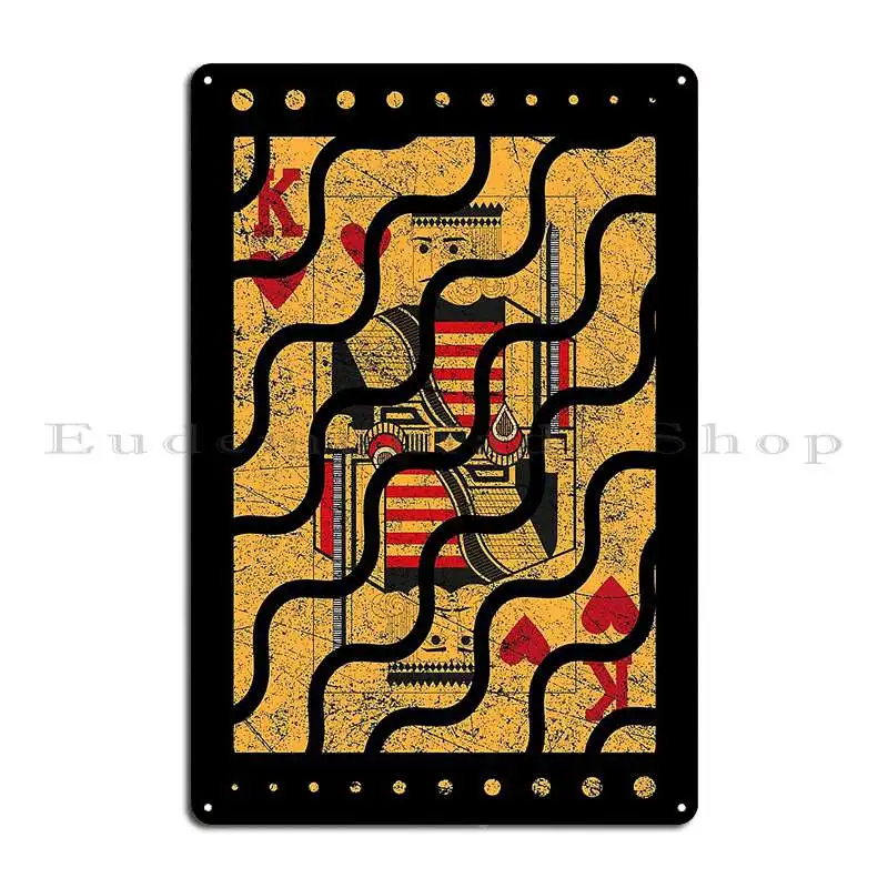 بطاقات لعبة البوكر ملك القلوب ، لعبة رقائق الكازينو ، رهان طي الماس للمقامرة ، لافتات معدنية ، ديكور حائط ، لوحات طباعة #2