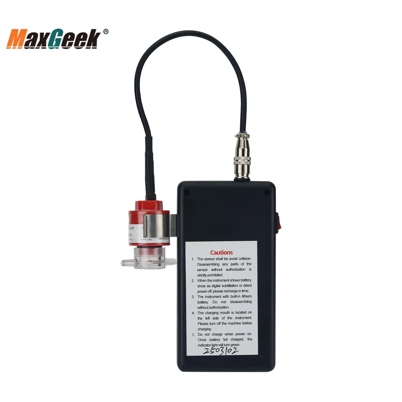 Maxgeek JC-D2200 draagbare zuurstofanalysator O2-analysator (met UK-sensor) ondersteunt zuurstofbereik van 0,000-99,99%