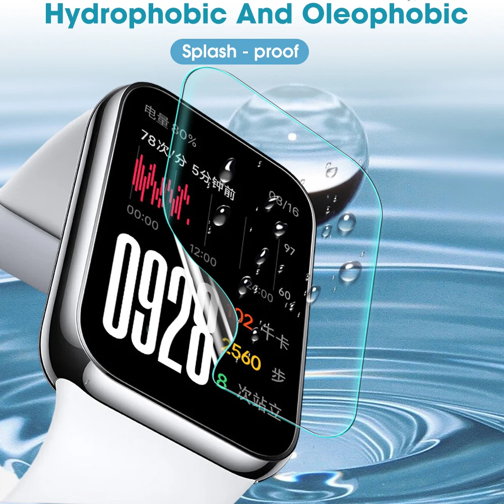 Full Coverage Screen Protectors For Xiaomi Band 8 Active Smartwatch Clear Anti-scratch Hydrogel Films For Miband 8 Active