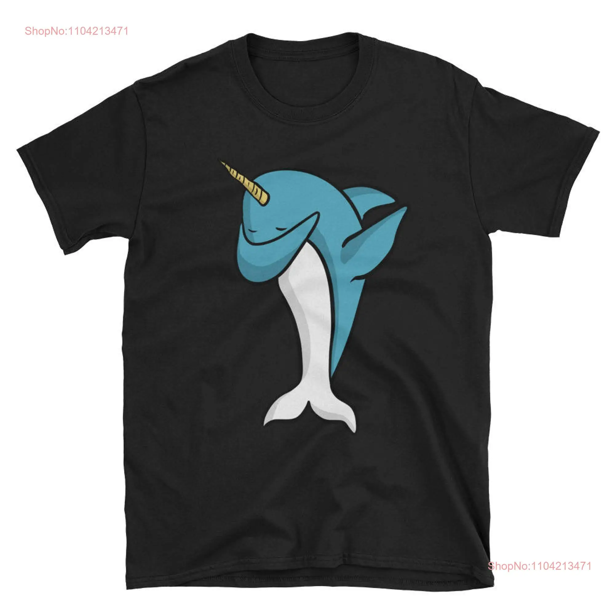 Narwhal Whale Baby Animal Dab T Shirt   long or short sleeves