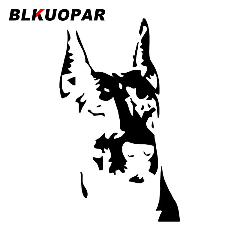 BLKUOPAR Dog Silhouette Car Stickers Original Animal Decals Exclusive Design Die Cut Creative Occlusion Scratch DoorProtector