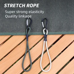 Outdoor Elastic Rope Mountaineering Hook Multi functional Camping Portable Elastic Rope Buckle Skycurtain Pull Rope Ground Nail