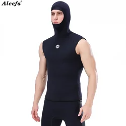 3MM Neoprene Men's Hooded Vest Wetsuit for Scuba Diving, Snorkeling and Swimming - Keep Warm Spring Swimsuit