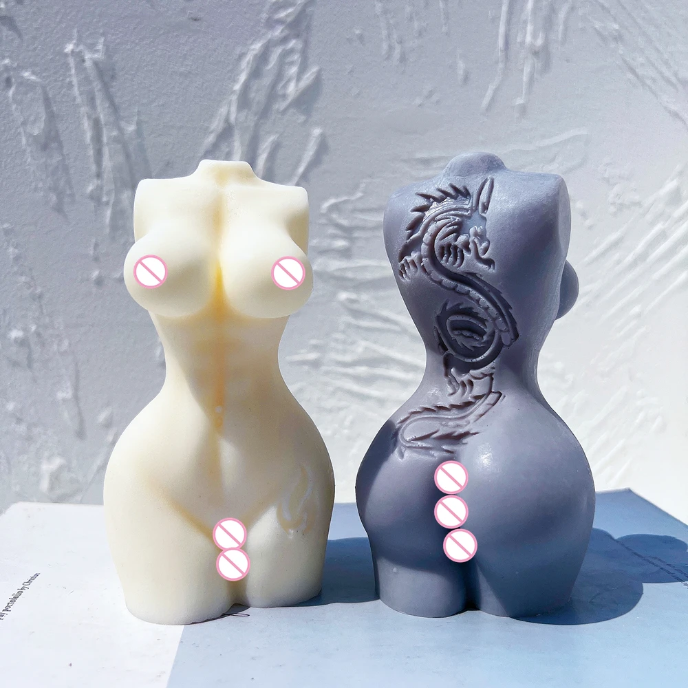 3 wzory tatuaż smok foremka na świece ciała mężczyzny kobieta ciało ludzkie ciało bogini lew silikonowa forma dla sztuka z żywicy