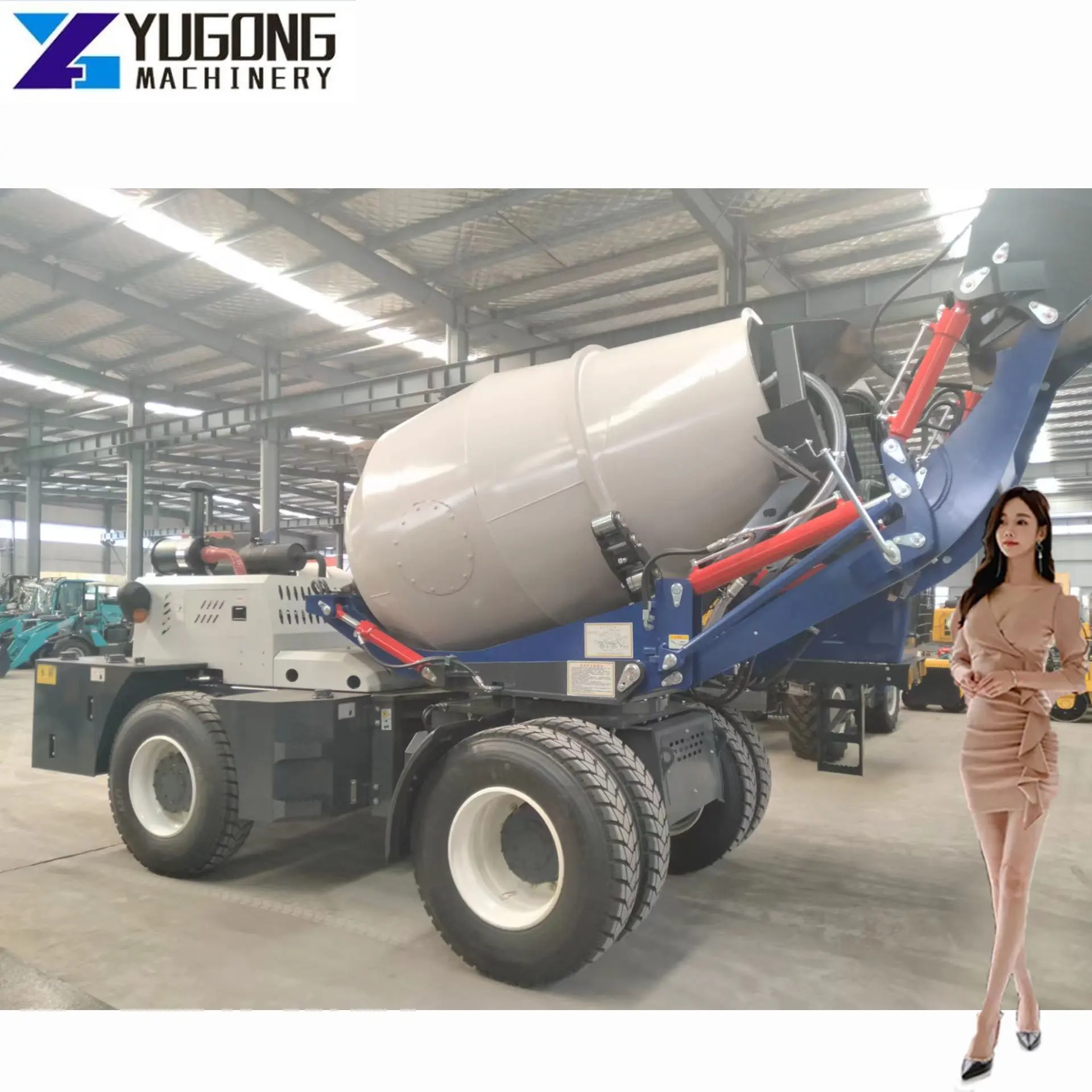 YG Construction Machinery Tractor Three Point hitch Mounted Pto Driven Cement Mixer Mixing Concrete Mini Concrete Mixer