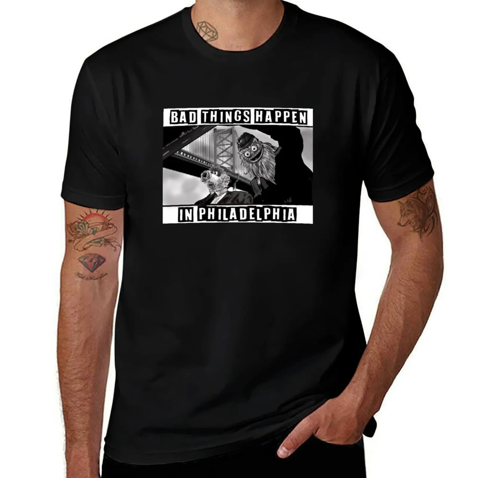 

Bad Things Happen in Philadelphia T-Shirt sports fans customs designer shirts Men's t shirts