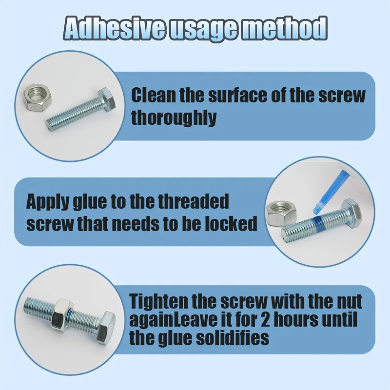10ml of 243 Thread Glue. Anaerobic Adhesive, Anti-Lock and Anti-Slip Sealant, Thread Locking Agent.
