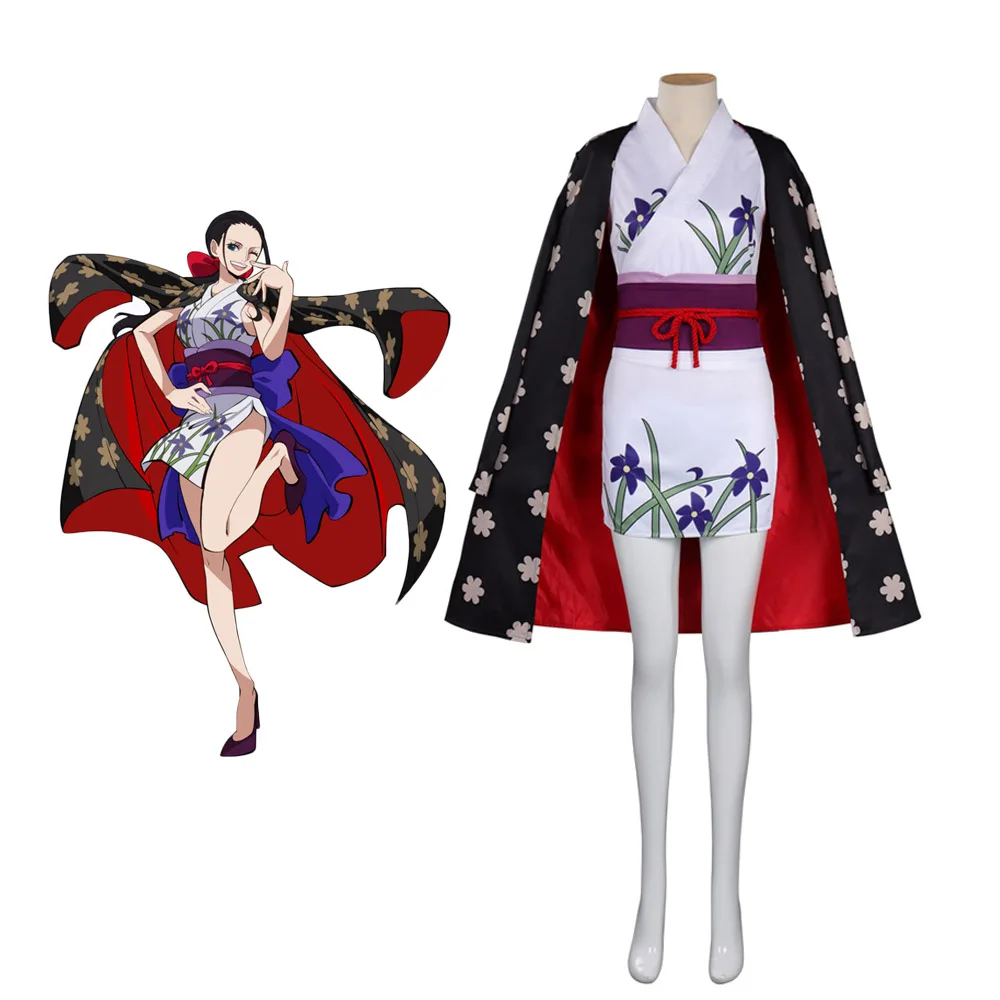 

Onigashima Nico Robin Cosplay Costume Anime One Piece Robin Kimono Dress Custom Made