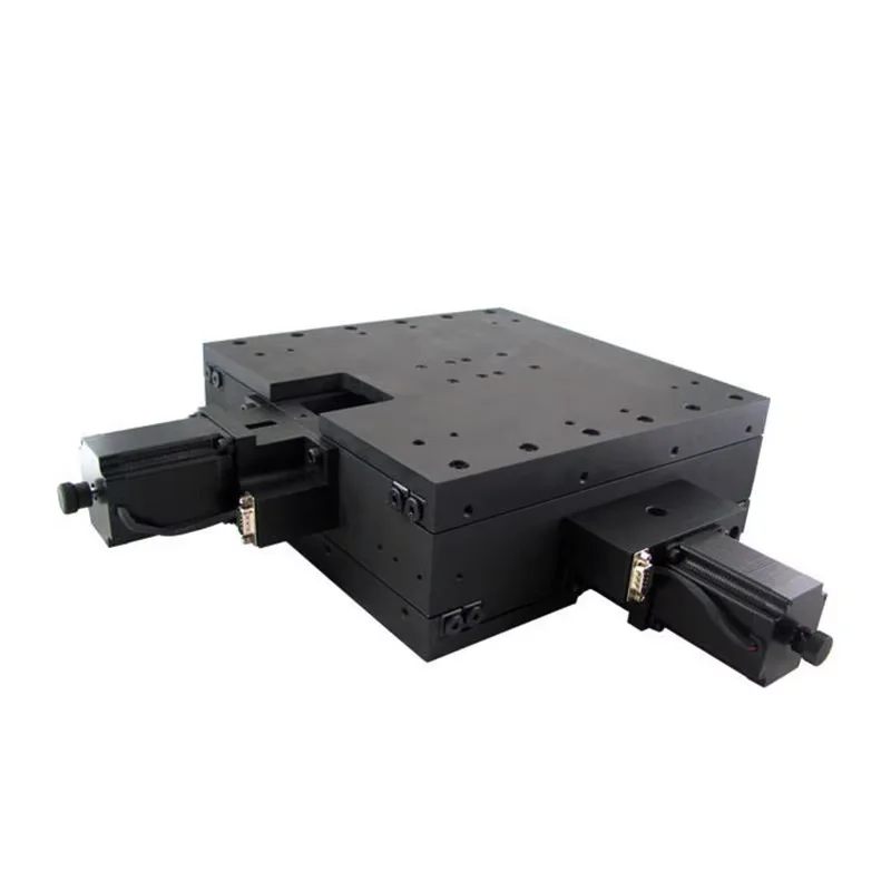 PT-XY170 XY 300*300Motorized  Linear Stage  Microscope Stage Electric XY Integral Combinating Platform 170mm Travel linear table