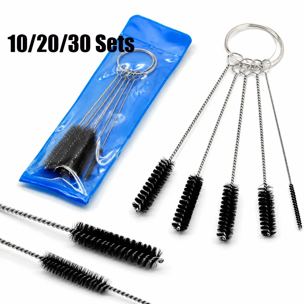 60/30/20/10 Sets Nylon Tattoo Cleaning Brushes Set Kitchen Cleaning Brushes Bottle Straw Washing Cleaner Tools Tattoo Supply