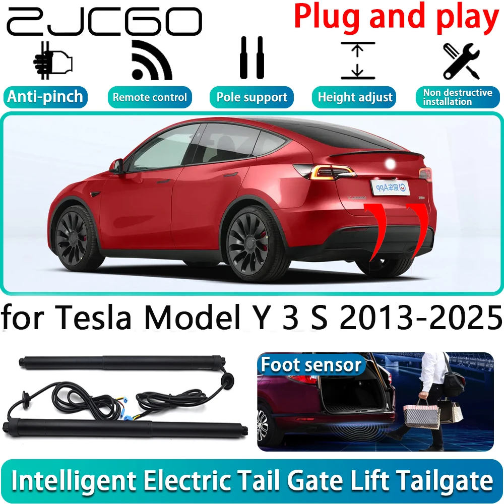 

ZJCGO for Tesla Model Y 3 S 2013-2025 OEM Electric Powered Tailgate Power Liftgate Automatic Tailgate System With Foot Sensor