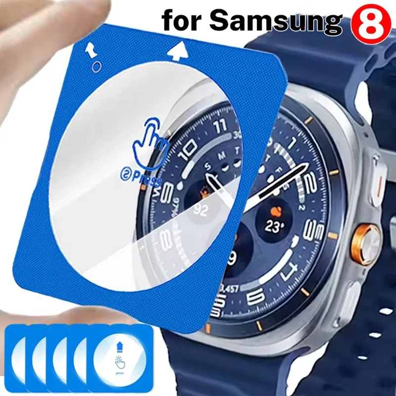 

1-5 комплектов для Samsung Galaxy Watch 8, 40/44 мм, защитные пленки из закаленного стекла, пленки с автоматическим выравниванием, твердость 9H для часов Samsung